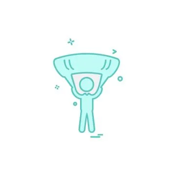 Parachute icon design vector Illustrazione stock