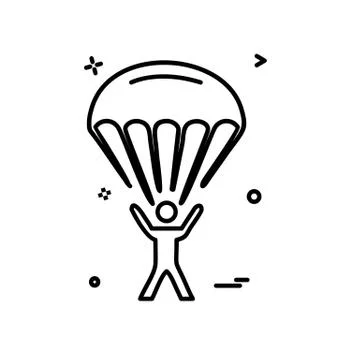 Parachute icon design vector Stock Illustration