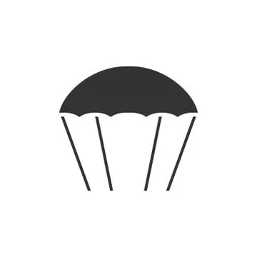 Parachute icon flat Illustration