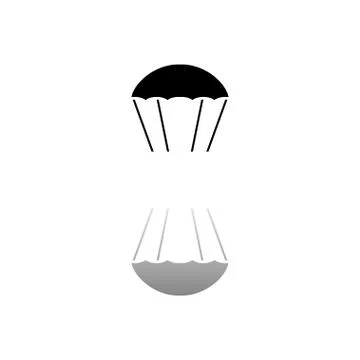 Parachute icon flat Illustrazione stock