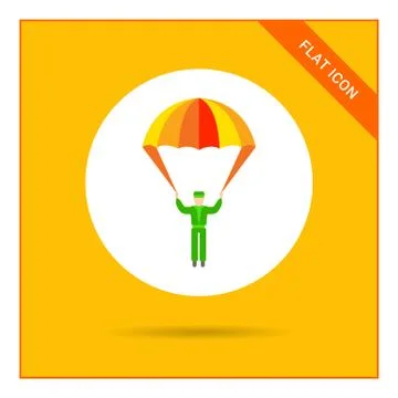 Parachute icon Illustrazione stock