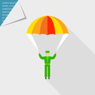 Parachute icon Illustrazione stock