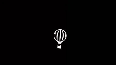 Parachute icon isolated on black background. Stock Footage 203374807