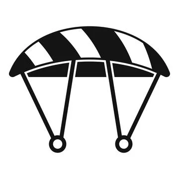 Parachute icon, simple style Stockillustratie