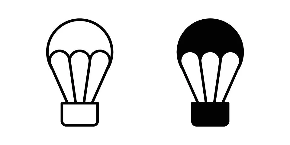 Parachute icon vector design. EPS10 Ilustración de archivo