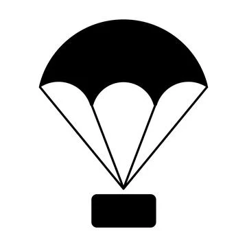 Parachute icon vector for graphic design, logo, website, social media, mobile Stock Illustration