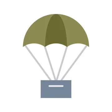 Parachute icon vector image. Stock Illustration