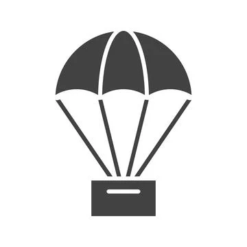 Parachute icon vector image. イラスト素材