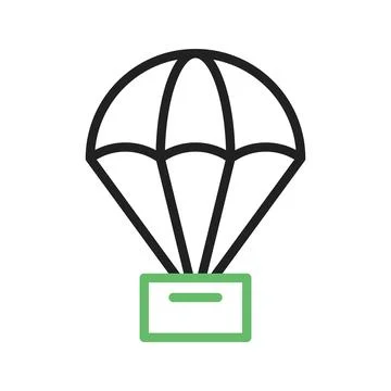 Parachute icon vector image. 스톡 일러스트