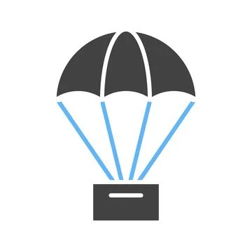 Parachute icon vector image. Stock Illustration