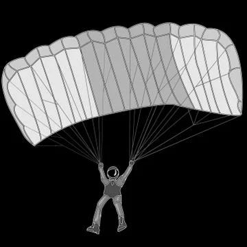 Parachute Illustrazione stock