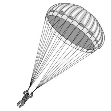 Parachute Illustrazione stock