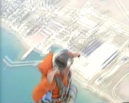 Parachute jump Stock Footage 1038621