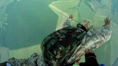 Parachute jump Stock-Footage 11224692