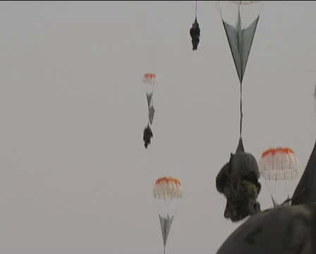 Parachute jump Stock Footage 22034005