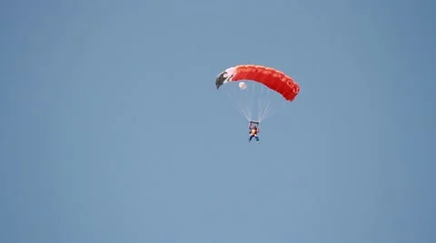 Parachute jump skydiver 库存影片 49758892