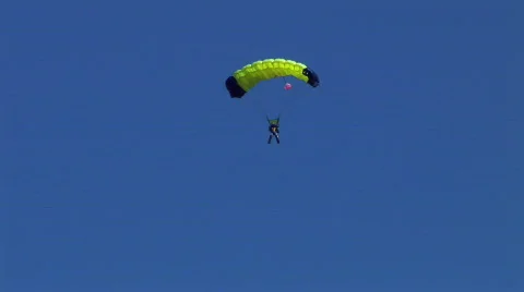 Parachute jumper 003 Stock Footage 668516