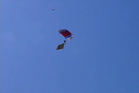 Parachute jumper Stock Footage 680269
