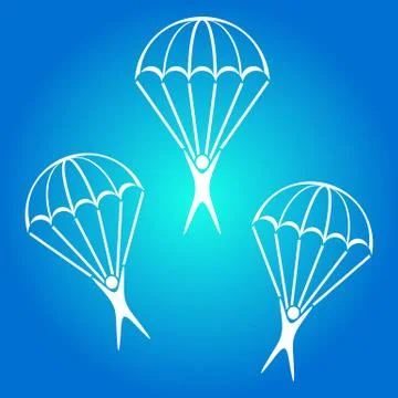 Parachute jumper icon Illustrazione stock
