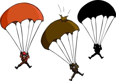 Parachute Jumper Stock Illustration