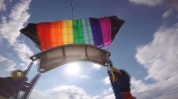 Parachute Jumping POV Stock Footage 85831756