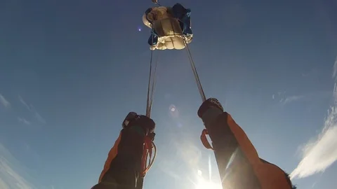 Parachute Jumping POV Stock Footage 101693990