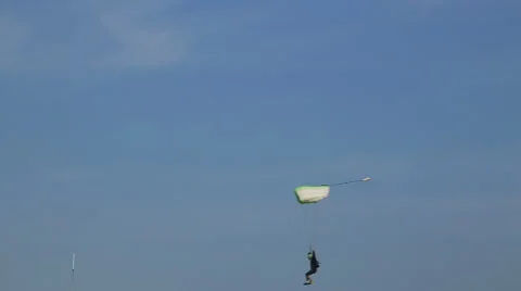 Parachute landed Stock Footage 45870681