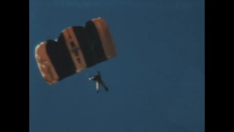 Parachute Landing 1977 Stock Footage 275846786