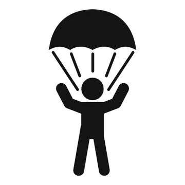 Parachute man icon, simple style Ilustración de archivo