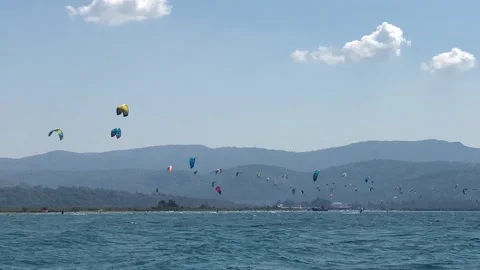 Parachute in Mugla. Stock Footage 94730530