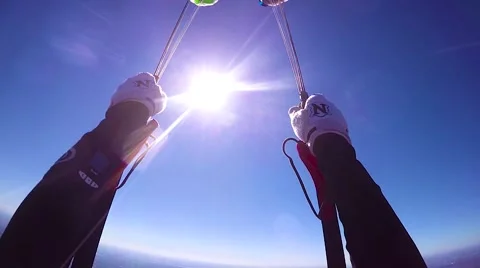 Parachute opening Stock Footage 69068989