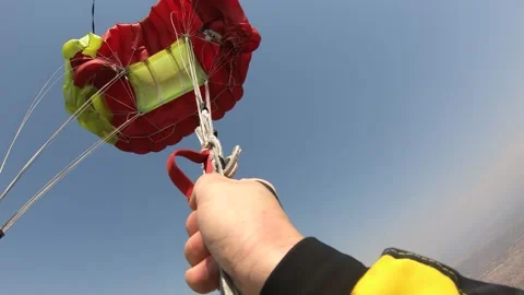 Parachute opening Stock Footage 241358948