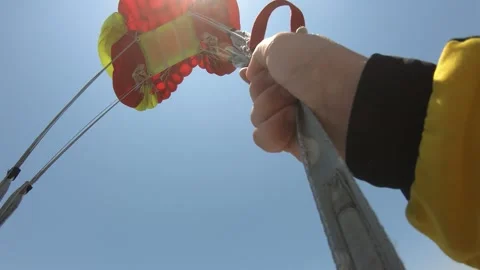 Parachute opening Video stock 241358972