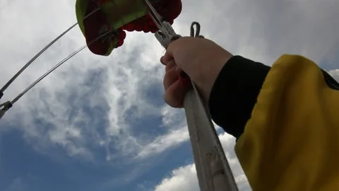 Parachute opening Video stock 241358980