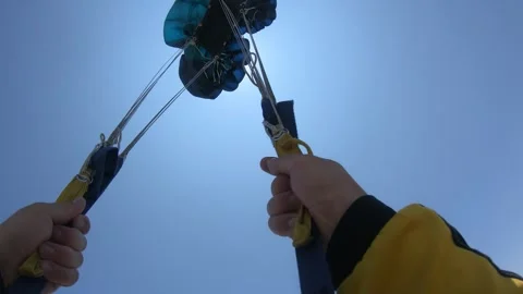 Parachute is opening Stockbeeldmateriaal 245236469