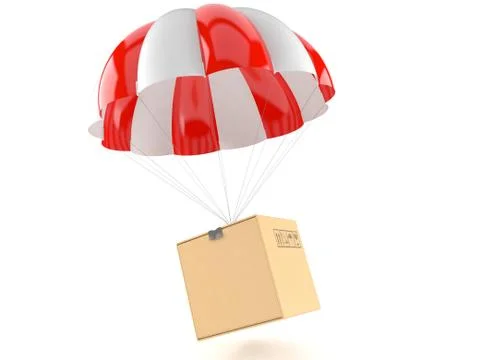 Parachute with package 스톡 일러스트