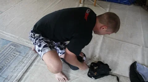 Parachute prepering Stockbeeldmateriaal 8622217