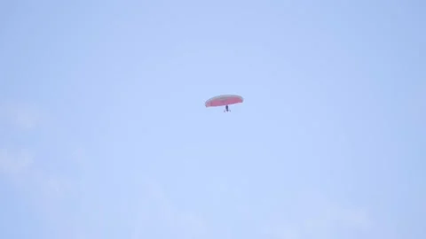 Parachute raide bottom view in chapora beach in goa India Stock-Footage 239596246