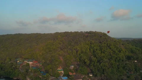 Parachute raide in chapora beach in goa india Sandy Beach Sweet Lake goa Video stock 239595983