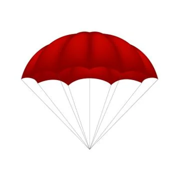 Parachute in red design Stock Illustration