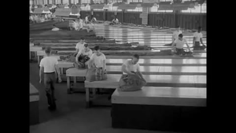 The Parachute Rigger students must pack parachutes that they themselves will use Stock Footage 79423898