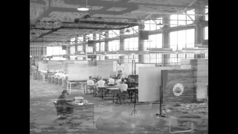 Parachute riggers learn to use a variety of sewing machines in an Army 스톡 동영상 79429519