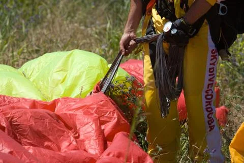 Parachute ropes Foto stock