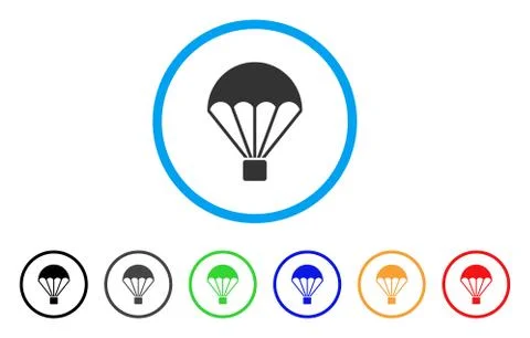 Parachute Rounded Icon 库存插图