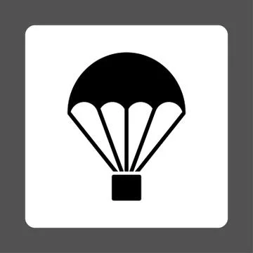 Parachute Rounded Square Button Ilustración de archivo