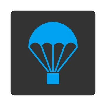 Parachute Rounded Square Button Stock Illustration