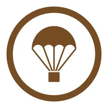 Parachute Rounded Vector Icon 스톡 일러스트