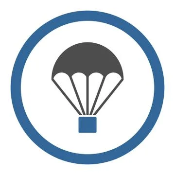 Parachute Rounded Vector Icon 스톡 일러스트