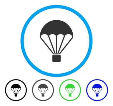 Parachute Rounded Vector Icon Illustrazione stock
