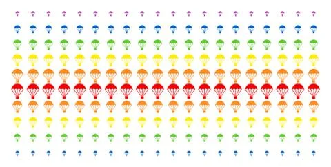 Parachute Shape Halftone Spectrum Effect Ilustración de archivo